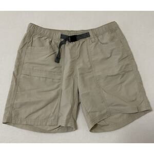 The North Face W Belted Nylon Shorts Size M Khaki Hiking Outdoors